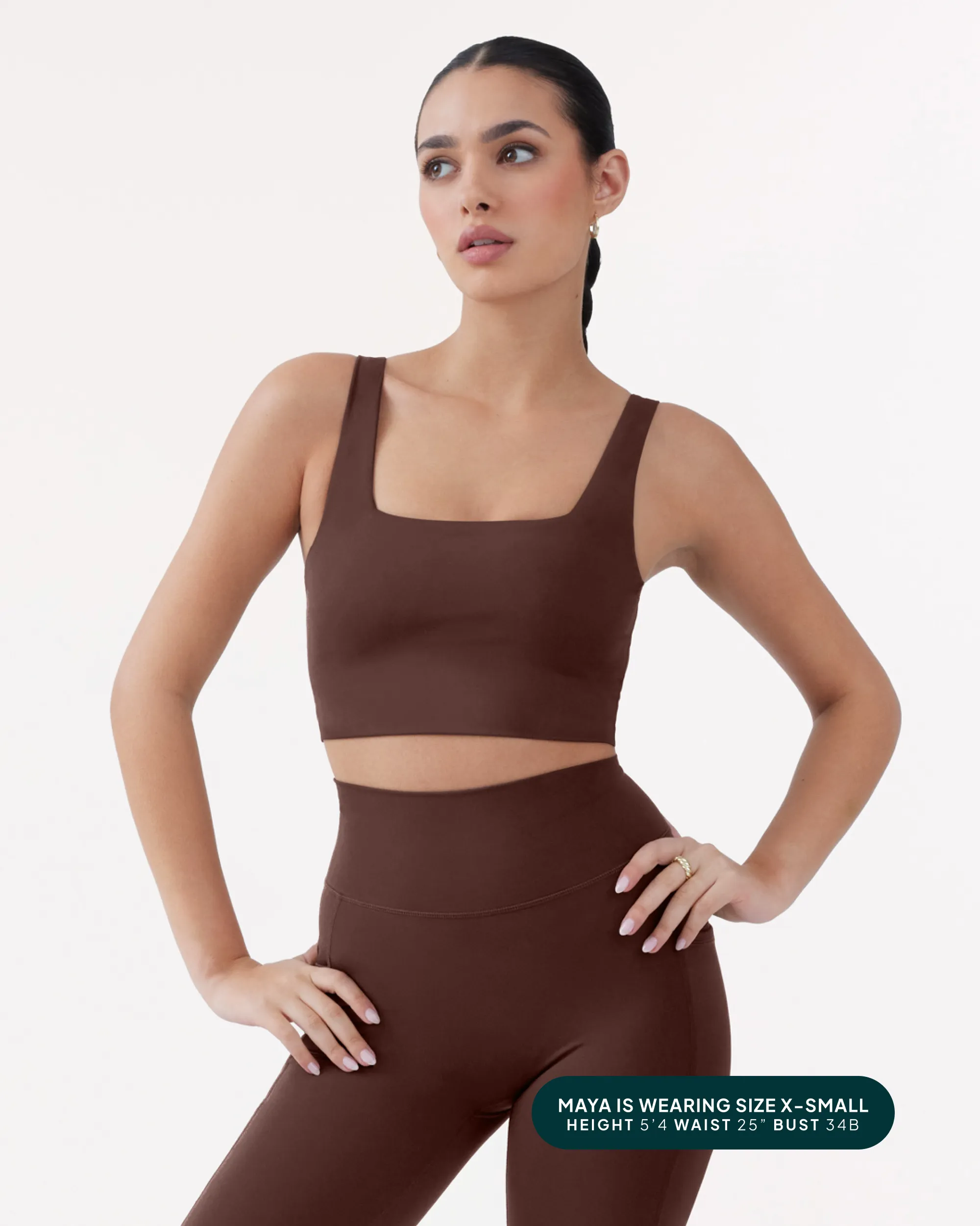 Longline Square Neck Medium-Support Padded Sports Bra