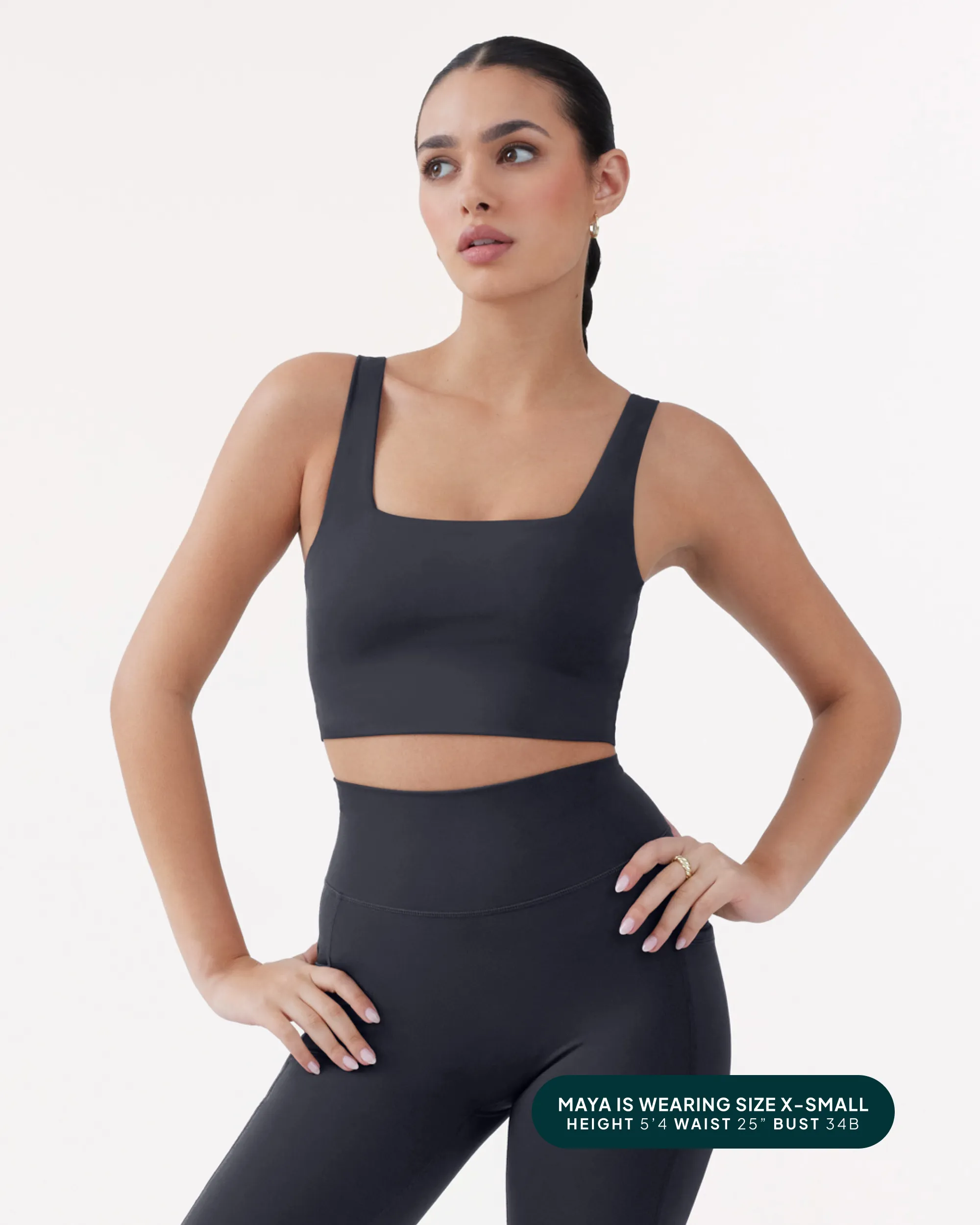 Longline Square Neck Medium-Support Padded Sports Bra