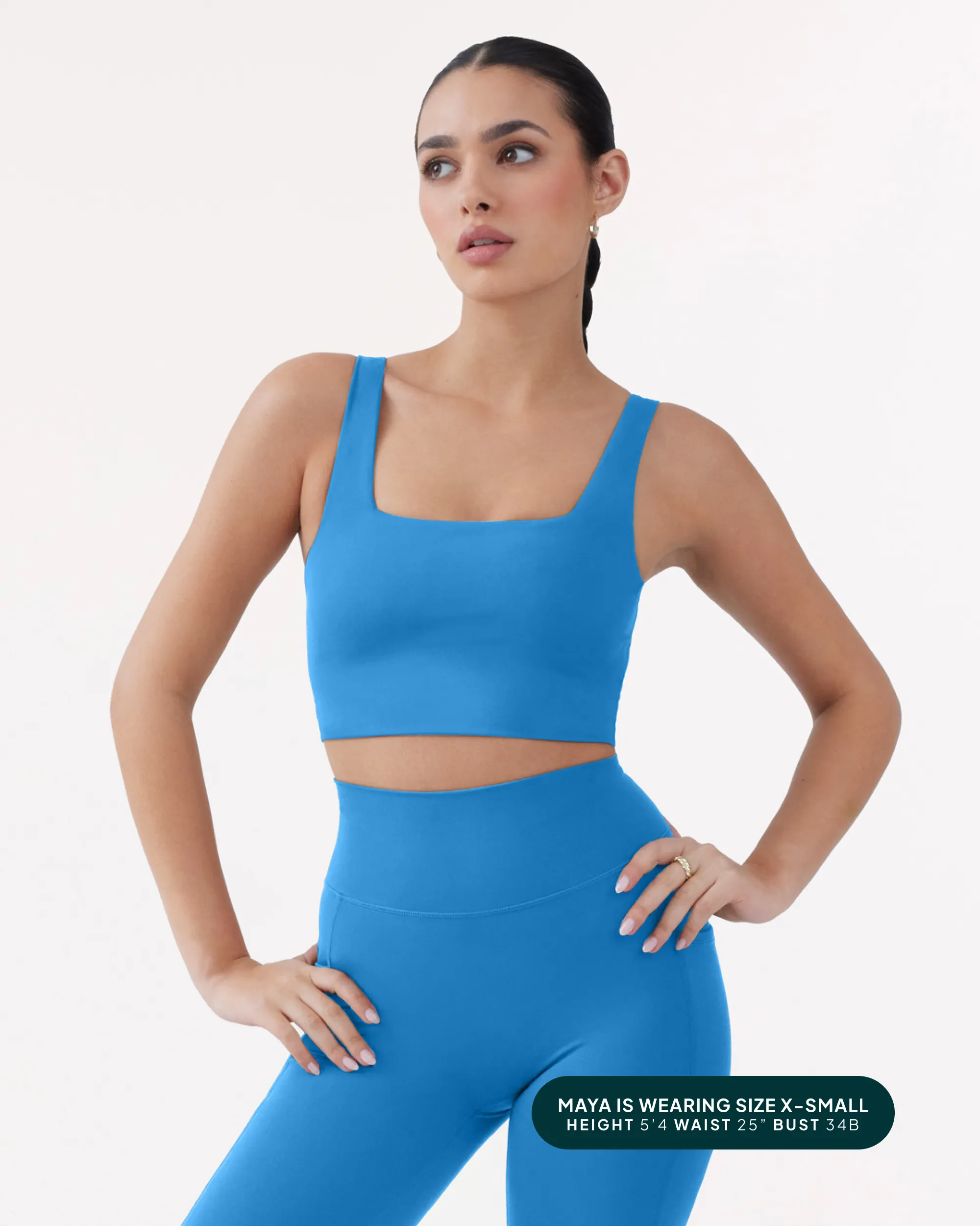 Longline Square Neck Medium-Support Padded Sports Bra