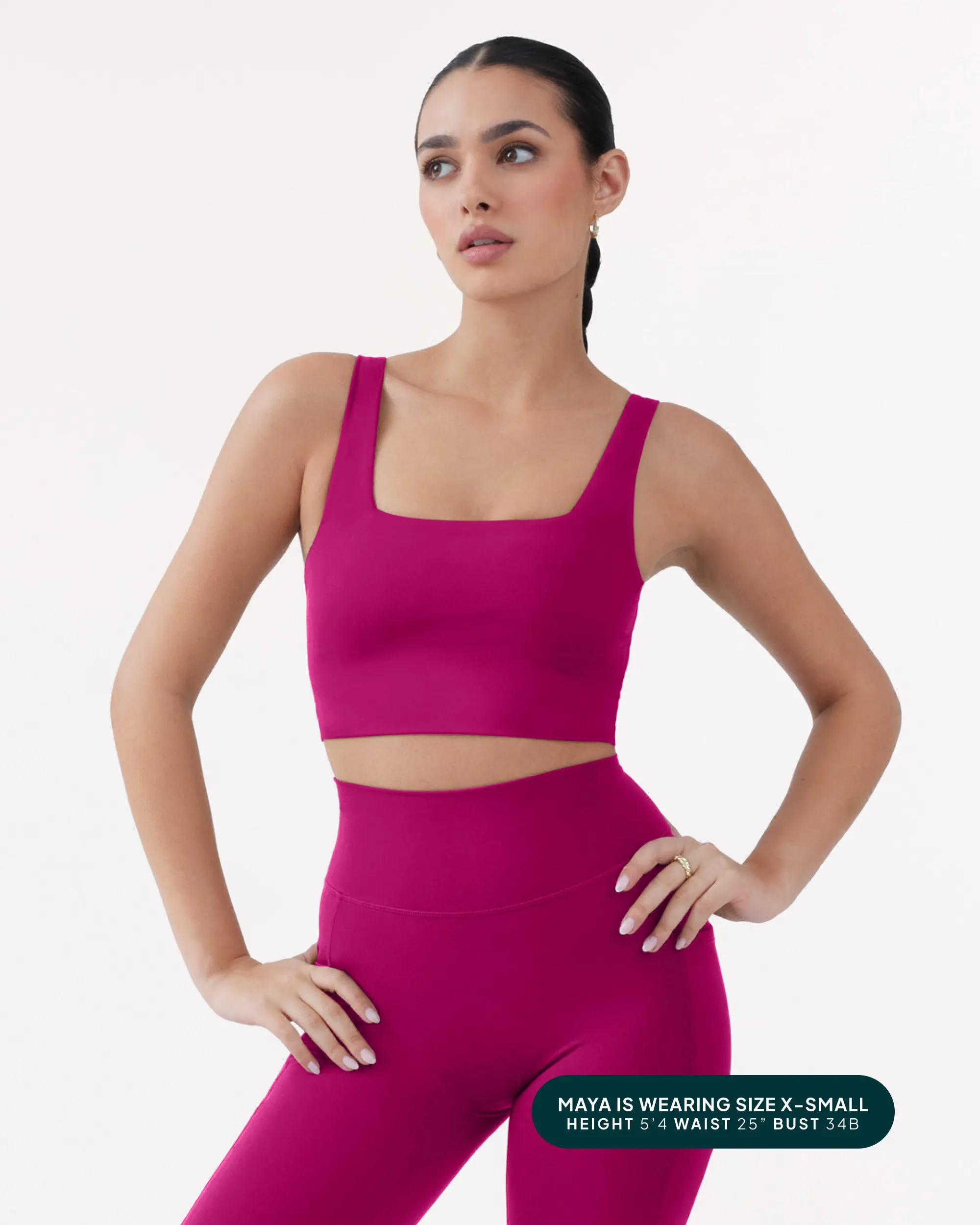 Longline Square Neck Medium-Support Padded Sports Bra