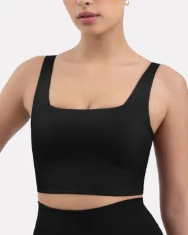 Longline Square Neck Medium-Support Padded Sports Bra