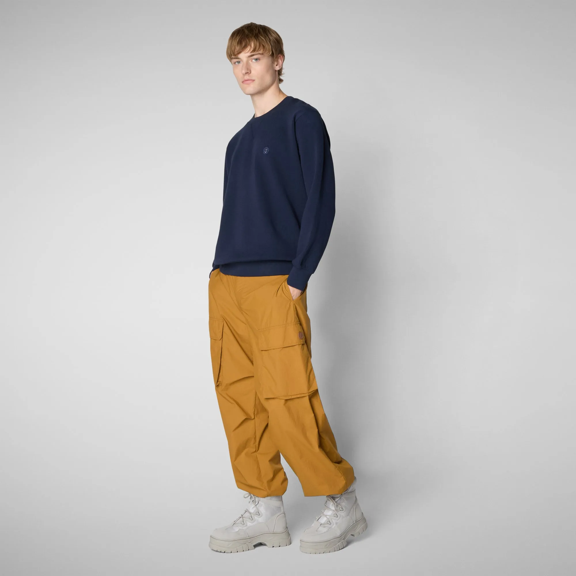 Man's sweatshirt Uren in navy blue