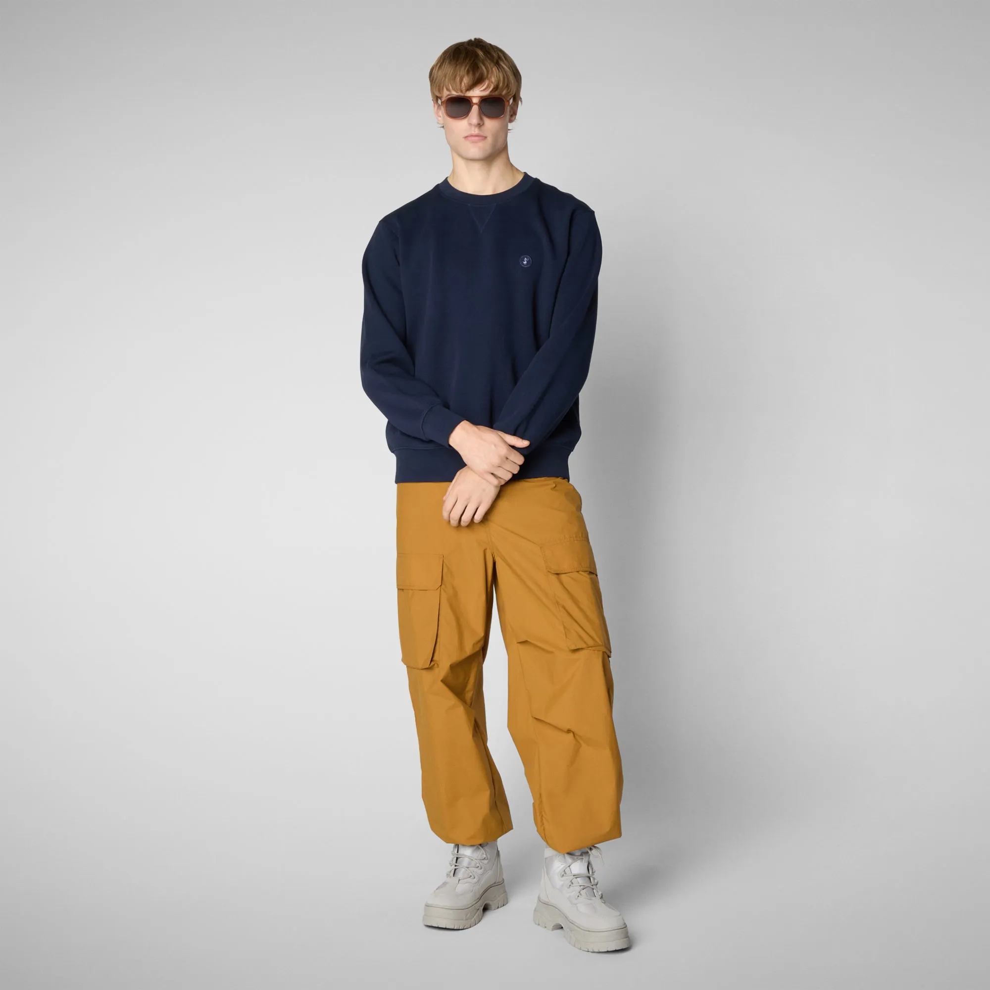 Man's sweatshirt Uren in navy blue