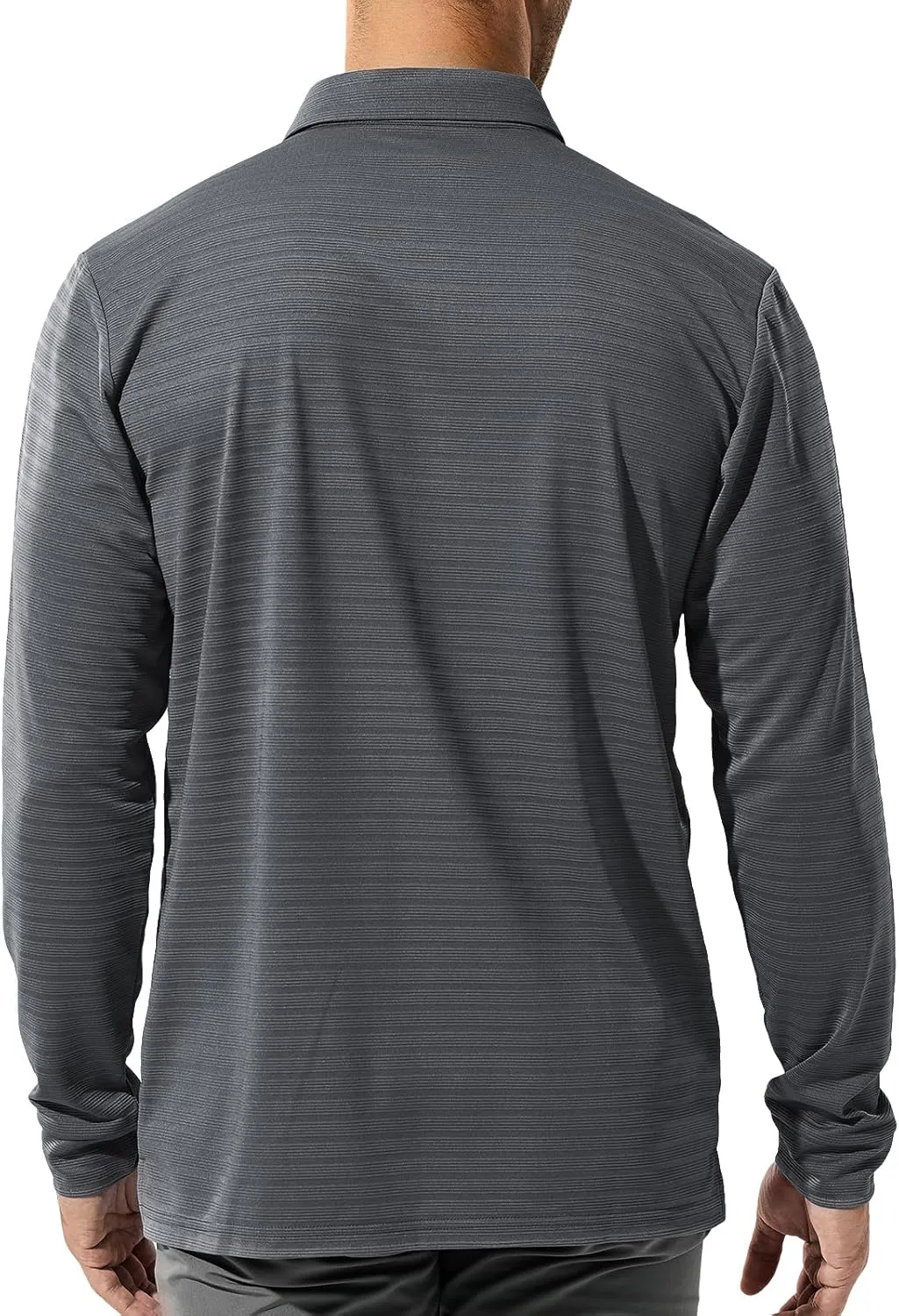 MIER Men's Quick Dry Polo Golf Shirts - Short & Long Sleeve Polyester Casual Lightweight Soft Collared Shirts
