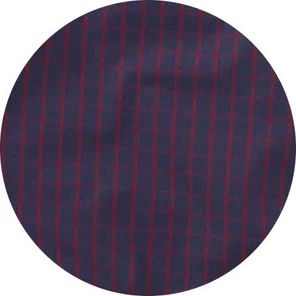 Navy Burgundy Check Brushed Cotton Lounge Pants