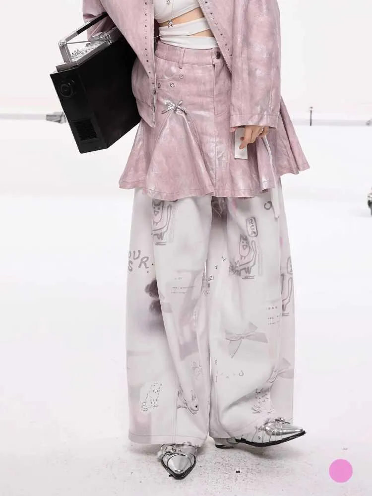 Original print wide pants【s0000010421】