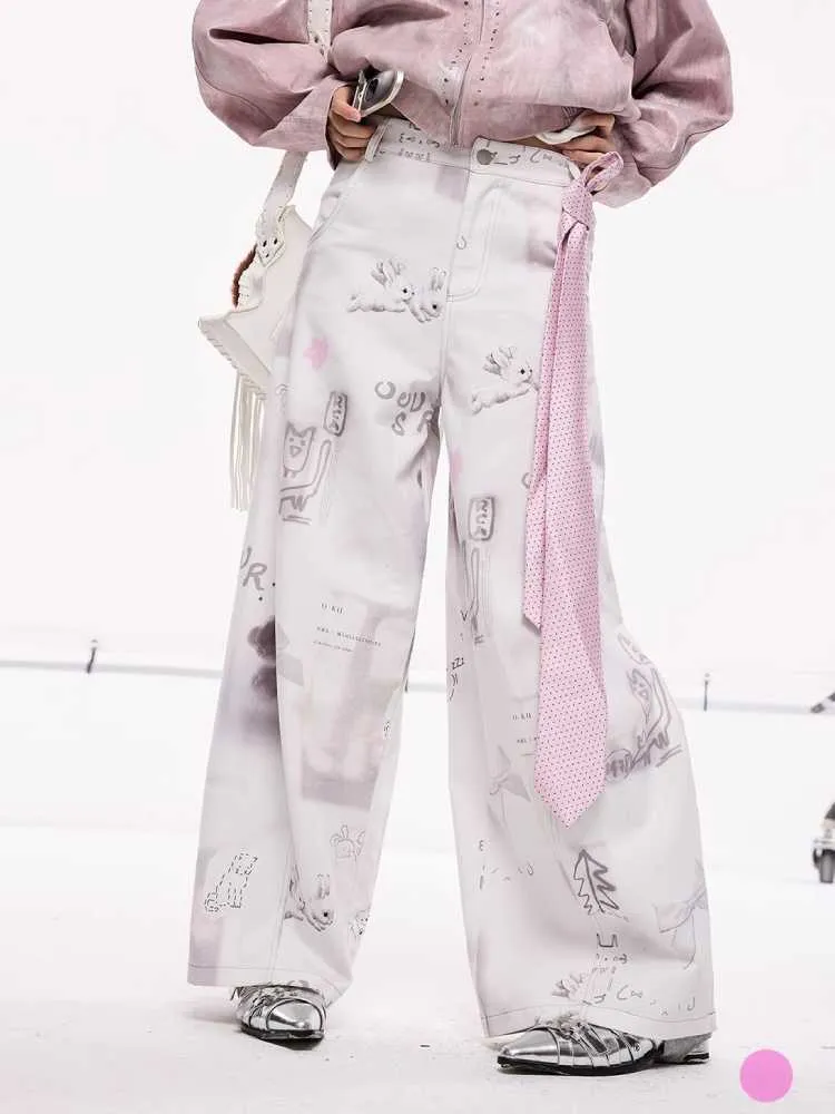 Original print wide pants【s0000010421】
