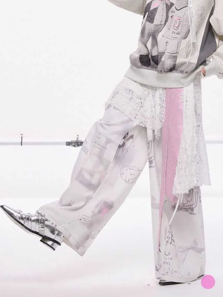 Original print wide pants【s0000010421】