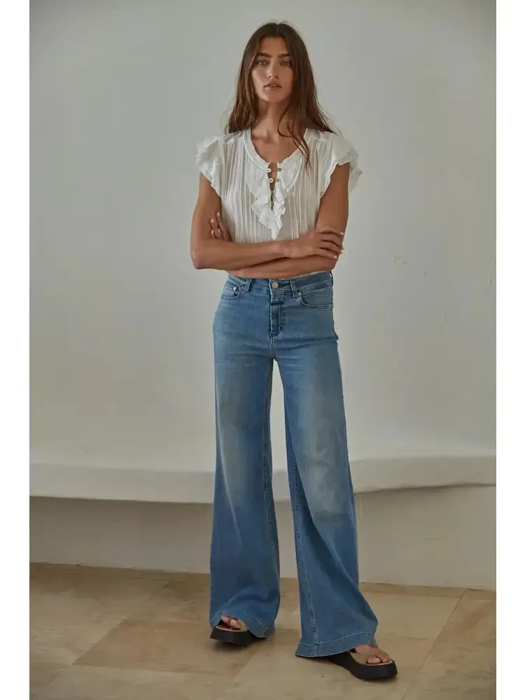 Penelope Cotton Blouse in Off White