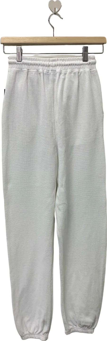 Playboy White Drawstring Jogger Pants UK 4