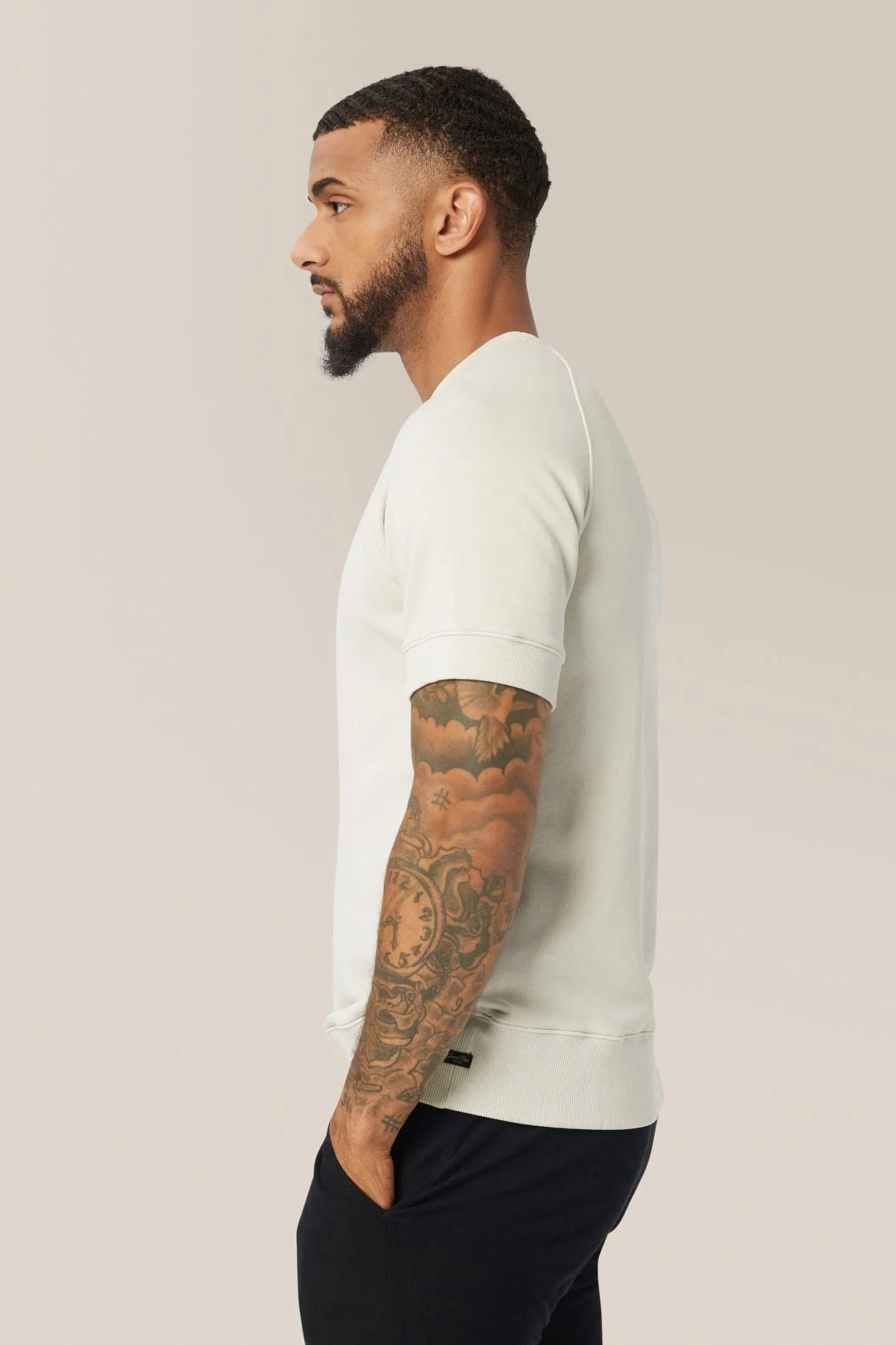 Purpose Short Sleeve French Terry Sweatshirt | Cotton