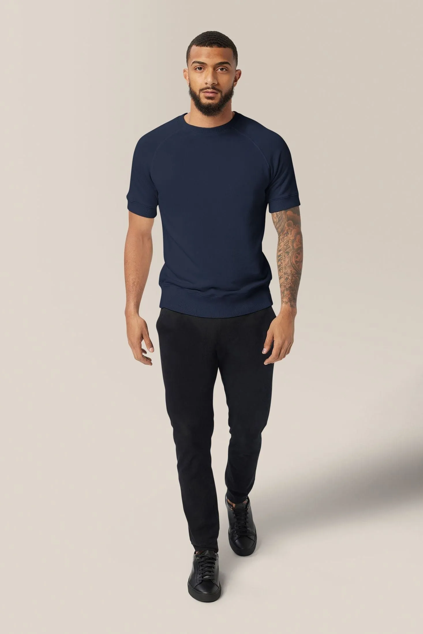 Purpose Short Sleeve French Terry Sweatshirt | Cotton