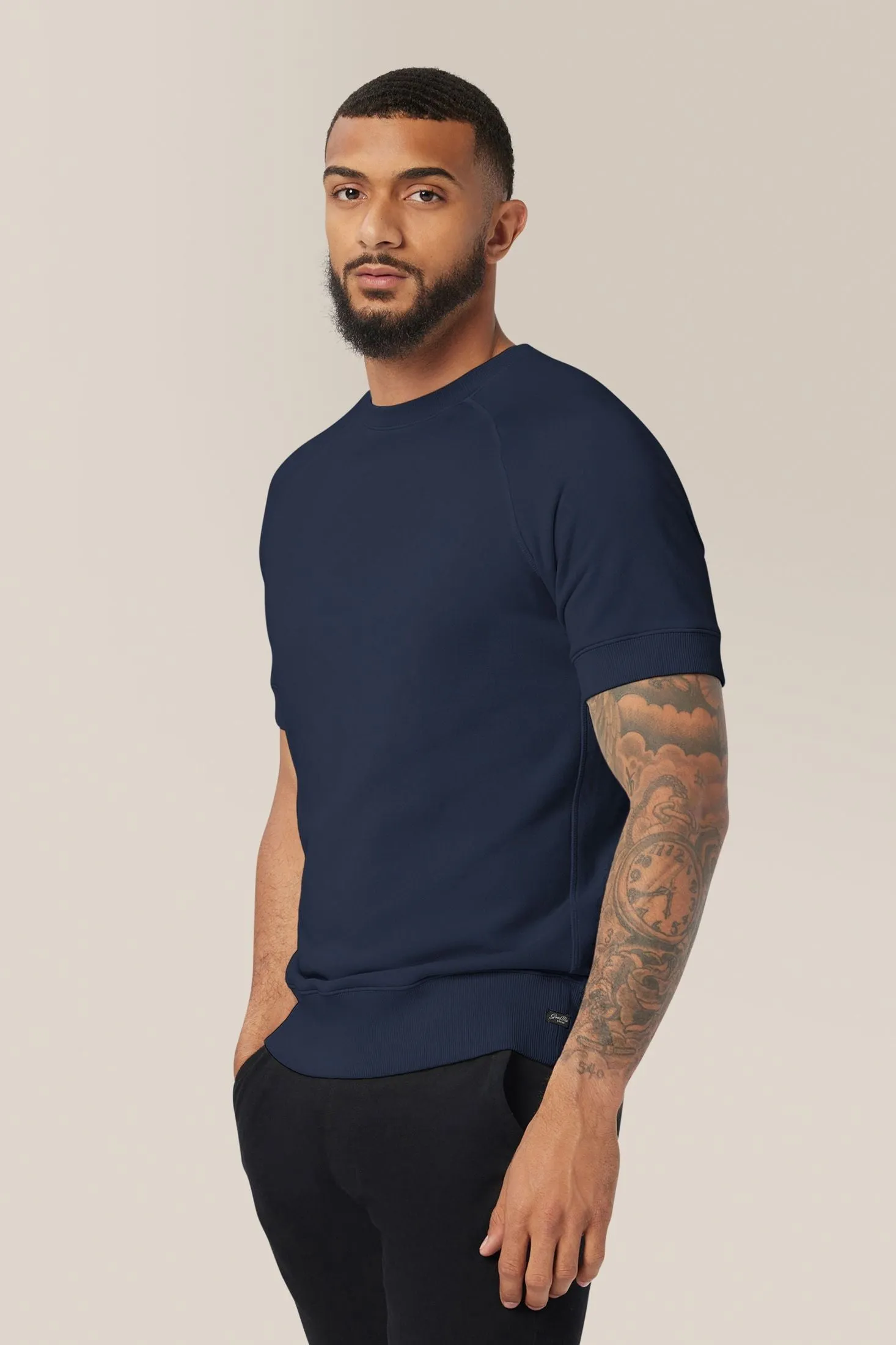 Purpose Short Sleeve French Terry Sweatshirt | Cotton