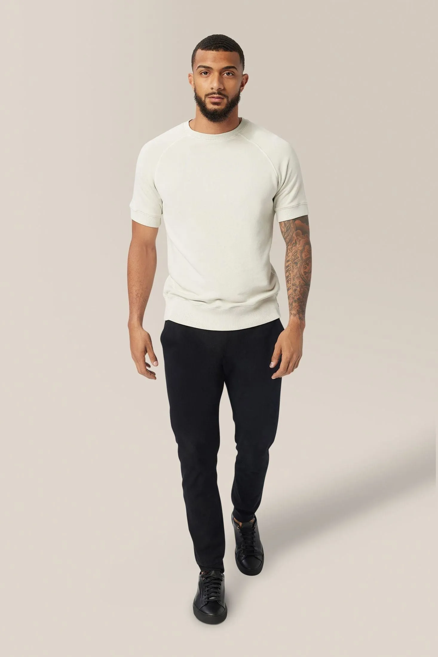 Purpose Short Sleeve French Terry Sweatshirt | Cotton