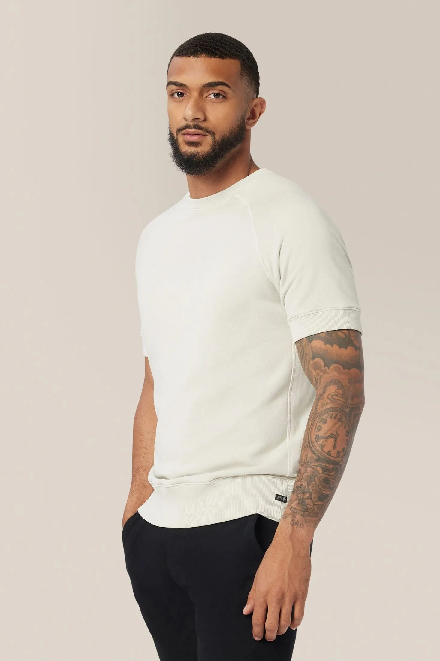 Purpose Short Sleeve French Terry Sweatshirt | Cotton