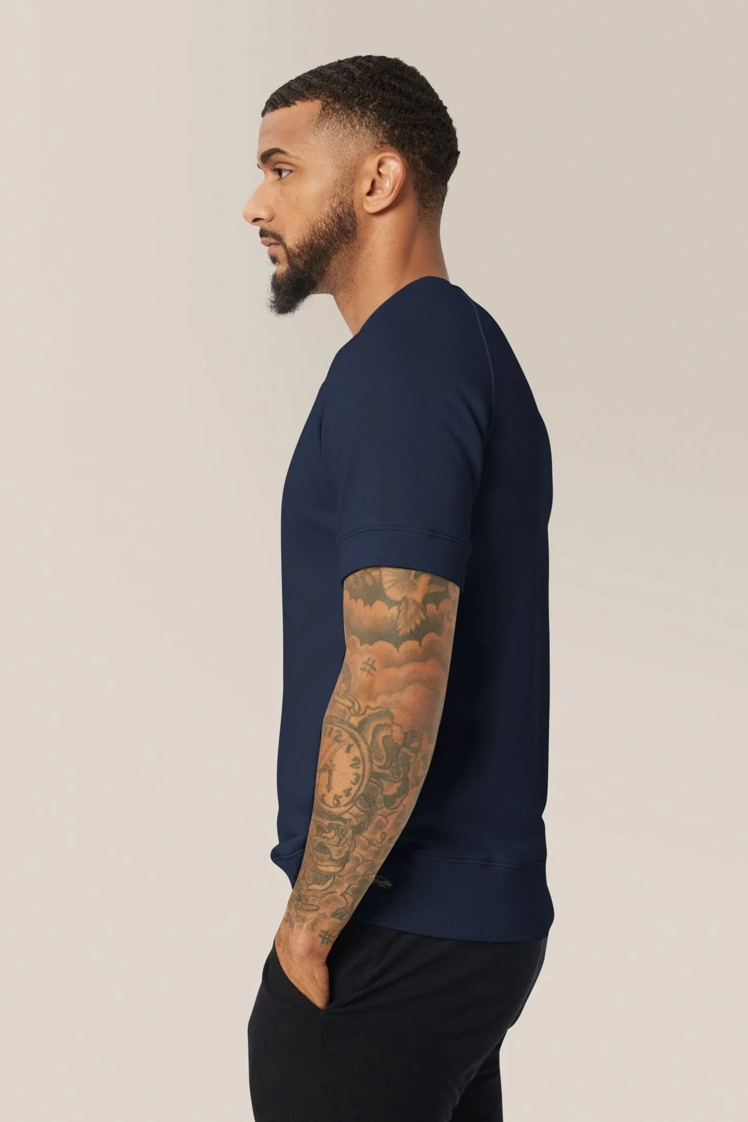 Purpose Short Sleeve French Terry Sweatshirt | Cotton