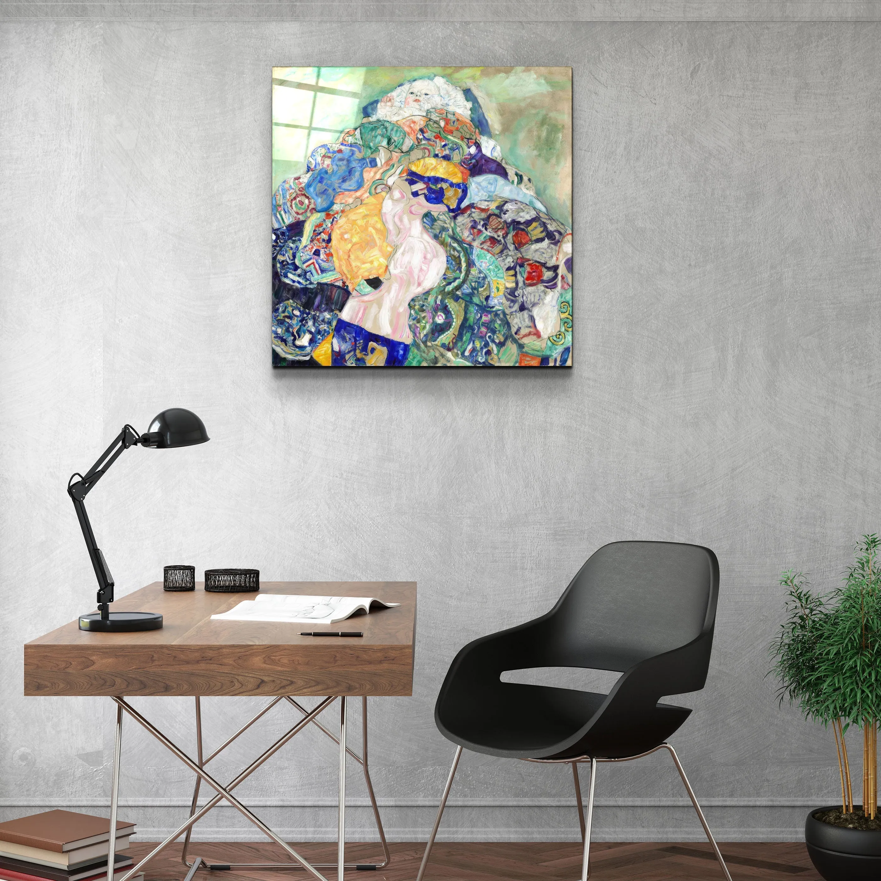 ."Baby (Cradle)by Gustav Klimt (1917–1918) .". Glass Wall Art