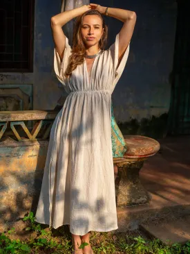 Sure! Here’s an optimized and descriptive title for the Rusalka Maxi Dress:

Elegant Rusalka Maxi Dress with Flowing Silhouette and Floral Print for Effortless Style

Feel free to let me know if you need any further modifications!