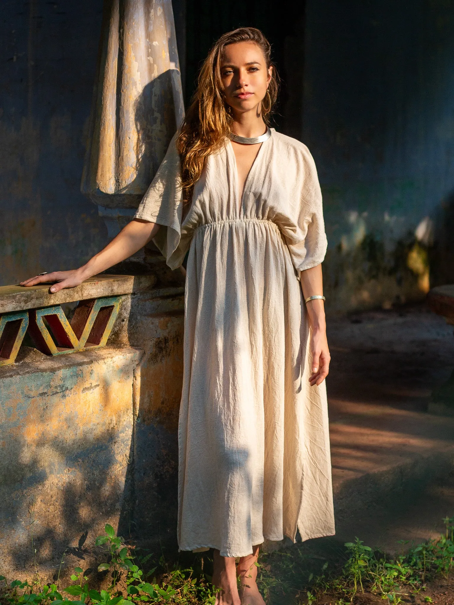 Sure! Here’s an optimized and descriptive title for the Rusalka Maxi Dress:

Elegant Rusalka Maxi Dress with Flowing Silhouette and Floral Print for Effortless Style

Feel free to let me know if you need any further modifications!