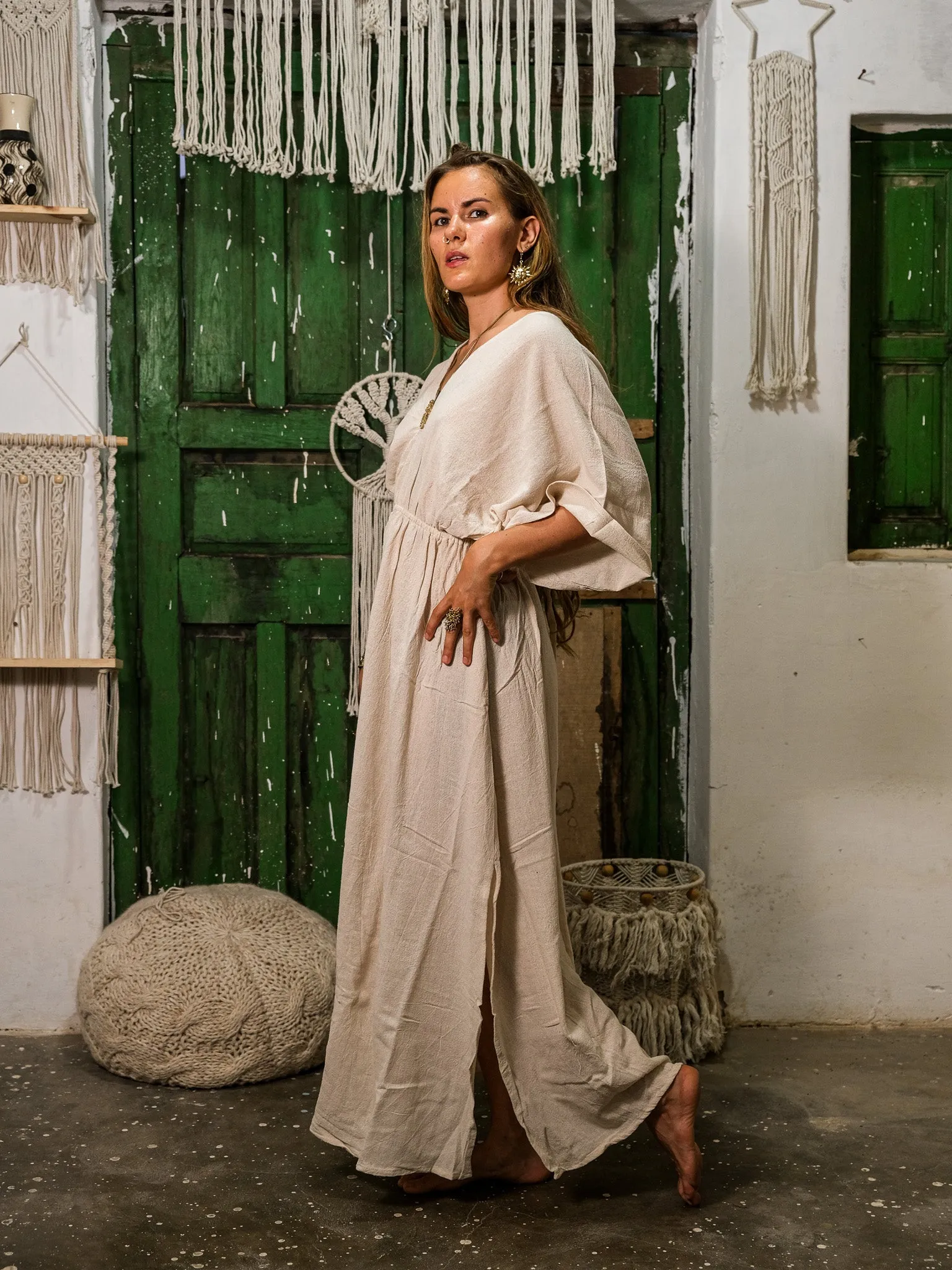 Sure! Here’s an optimized and descriptive title for the Rusalka Maxi Dress:

Elegant Rusalka Maxi Dress with Flowing Silhouette and Floral Print for Effortless Style

Feel free to let me know if you need any further modifications!