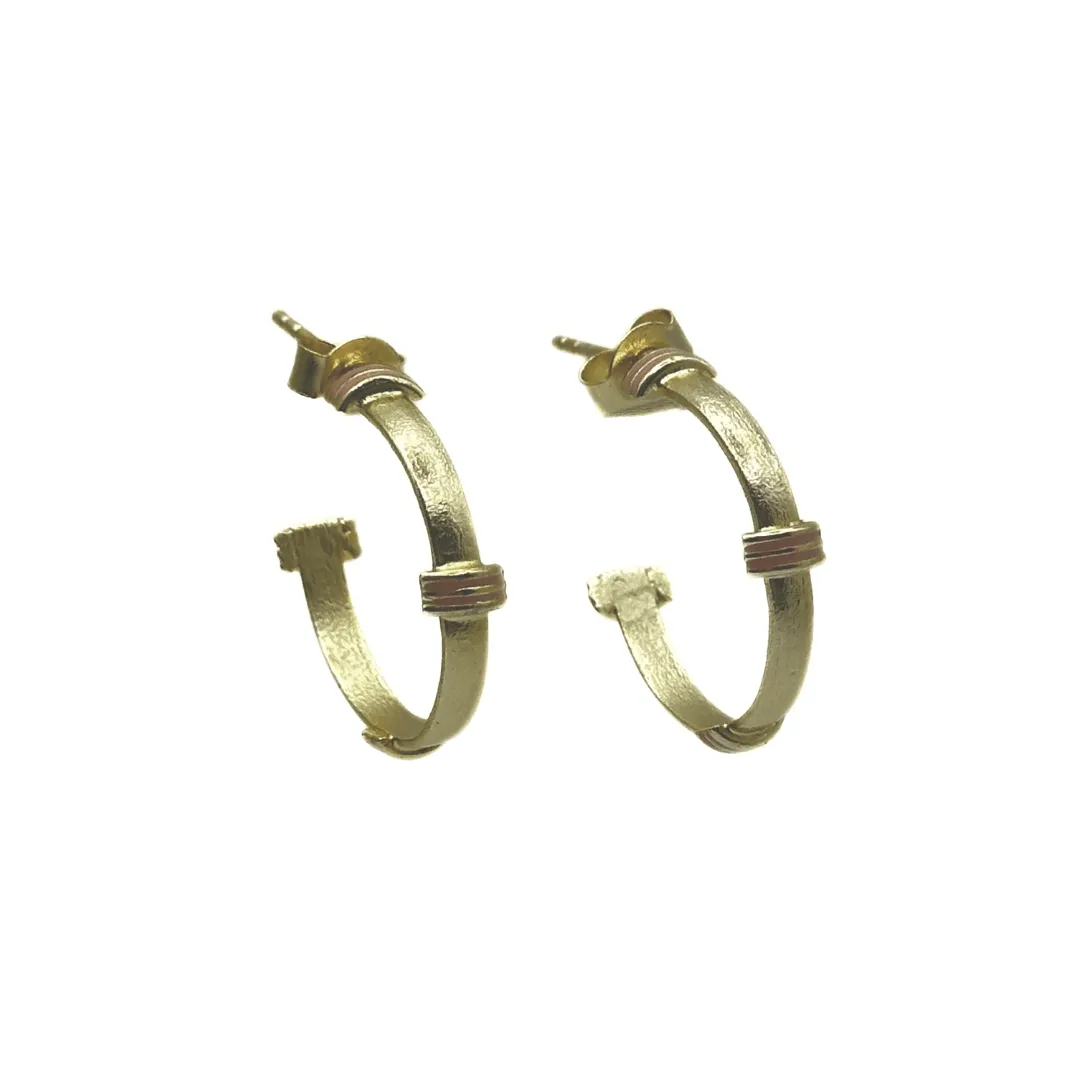 Santorini Enamel Banded Hoop Earrings