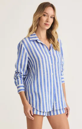 Saturdays Stripe Shirt in White