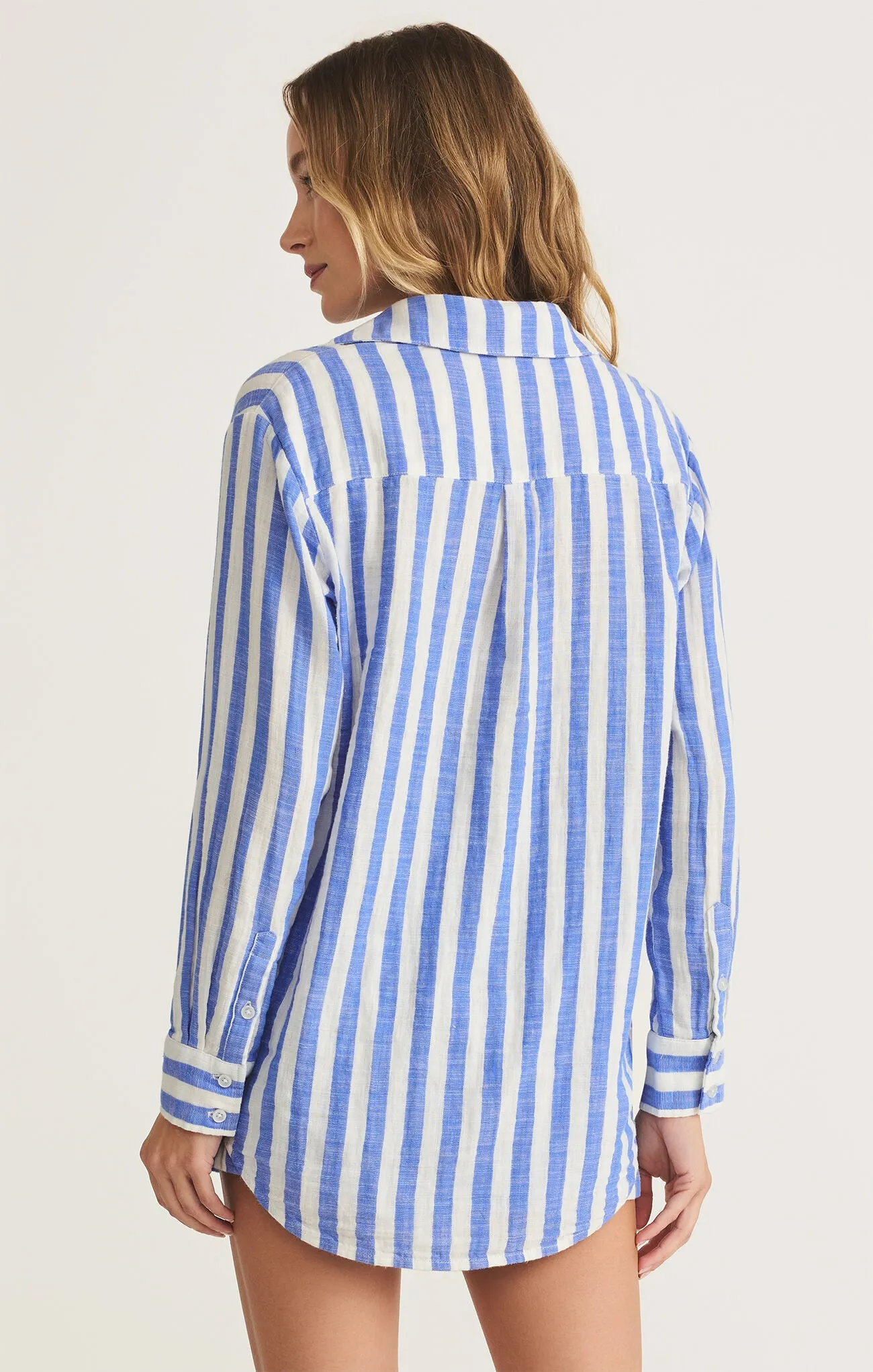 Saturdays Stripe Shirt in White