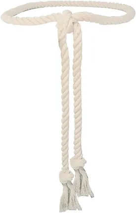 Simple Cotton long Waist Rope Tie Belt Medieval Plus Size For Girl Women Dresses Pants with Tassels Braided Woven