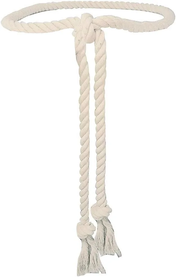 Simple Cotton long Waist Rope Tie Belt Medieval Plus Size For Girl Women Dresses Pants with Tassels Braided Woven