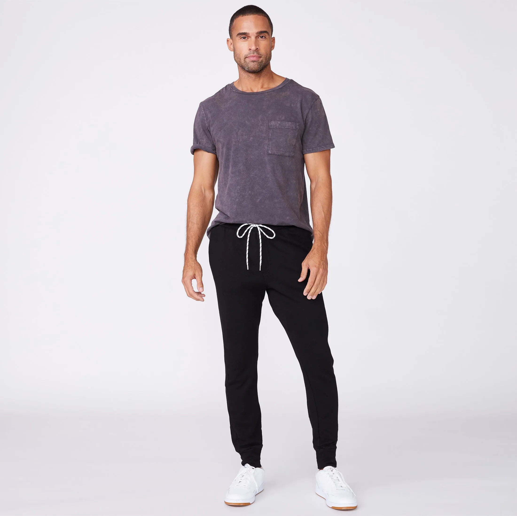 Stone Wash Relaxed Pocket Crew