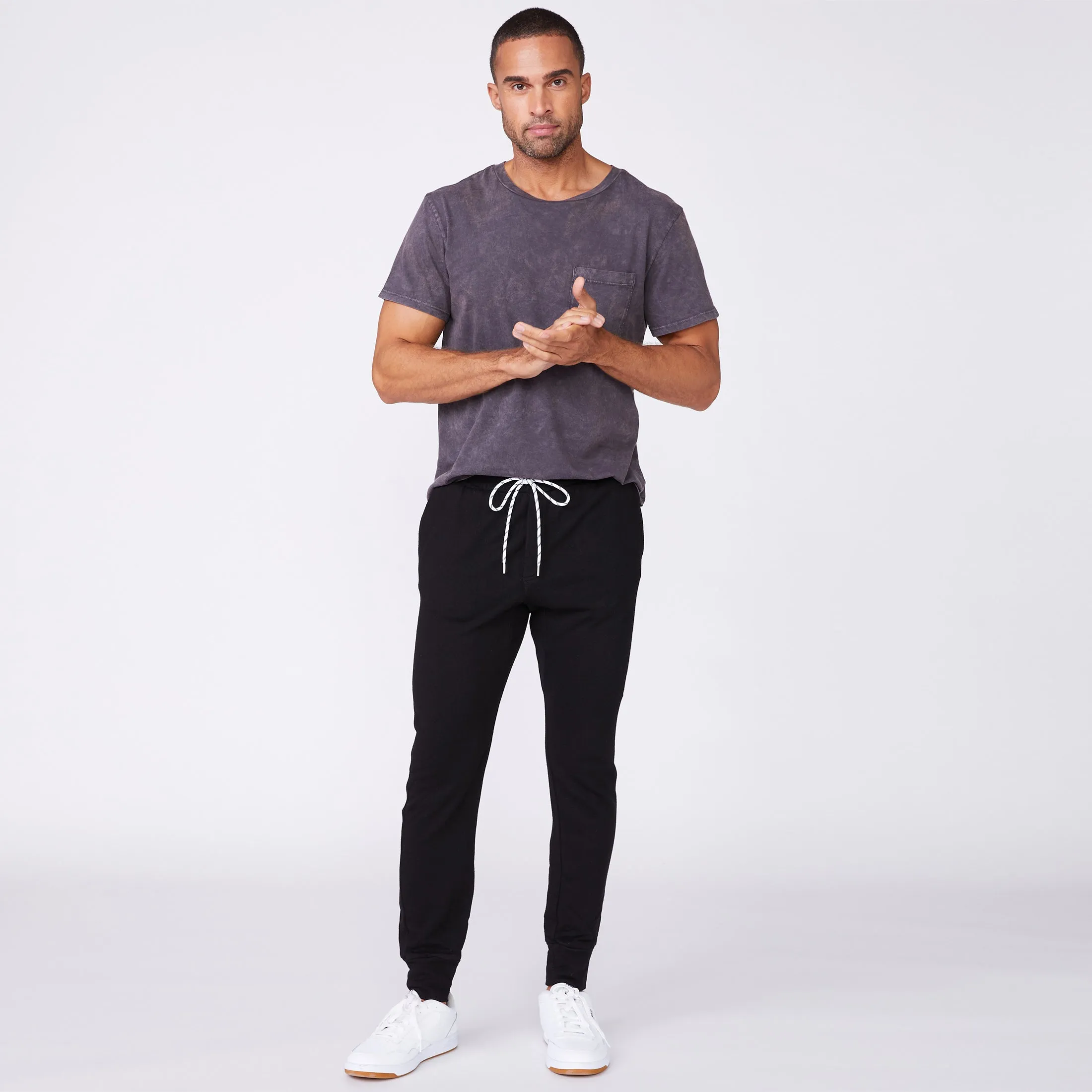 Stone Wash Relaxed Pocket Crew