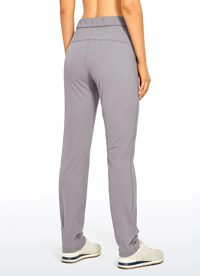 Stretch Drawstring Long Pants with Pockets 31''