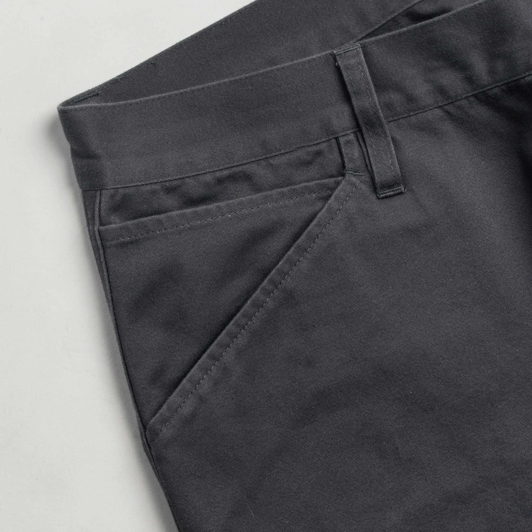 The Camp Pant in Charcoal Reverse Sateen
