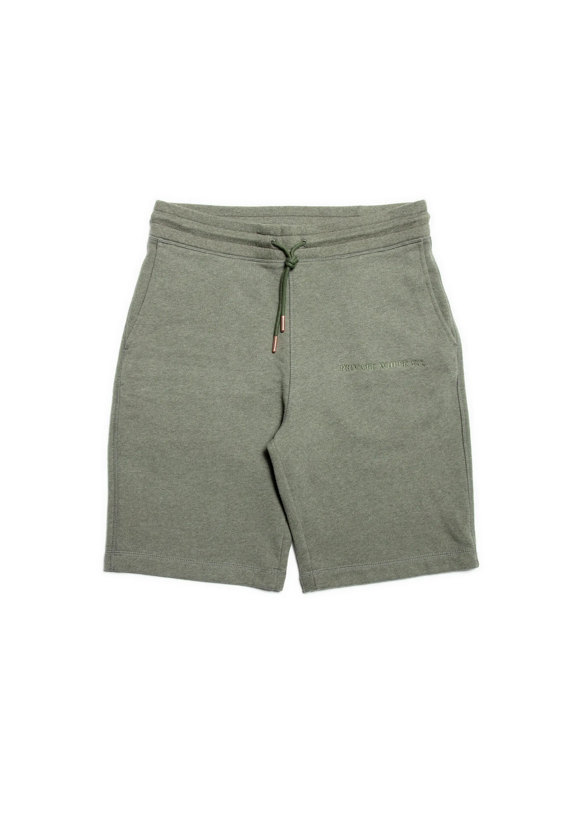 The Embroidered Shorts - Moss Green