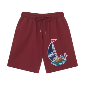 THE NAVIS PATCH SHORTS-WINE