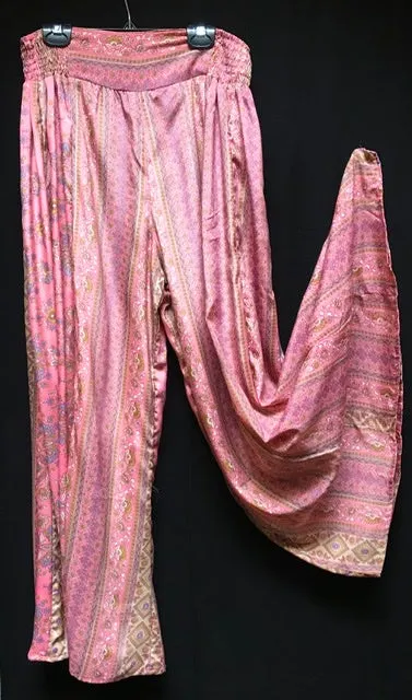 TIENDA HO TR858 SILK V WAIST WIDE LEG PANTS