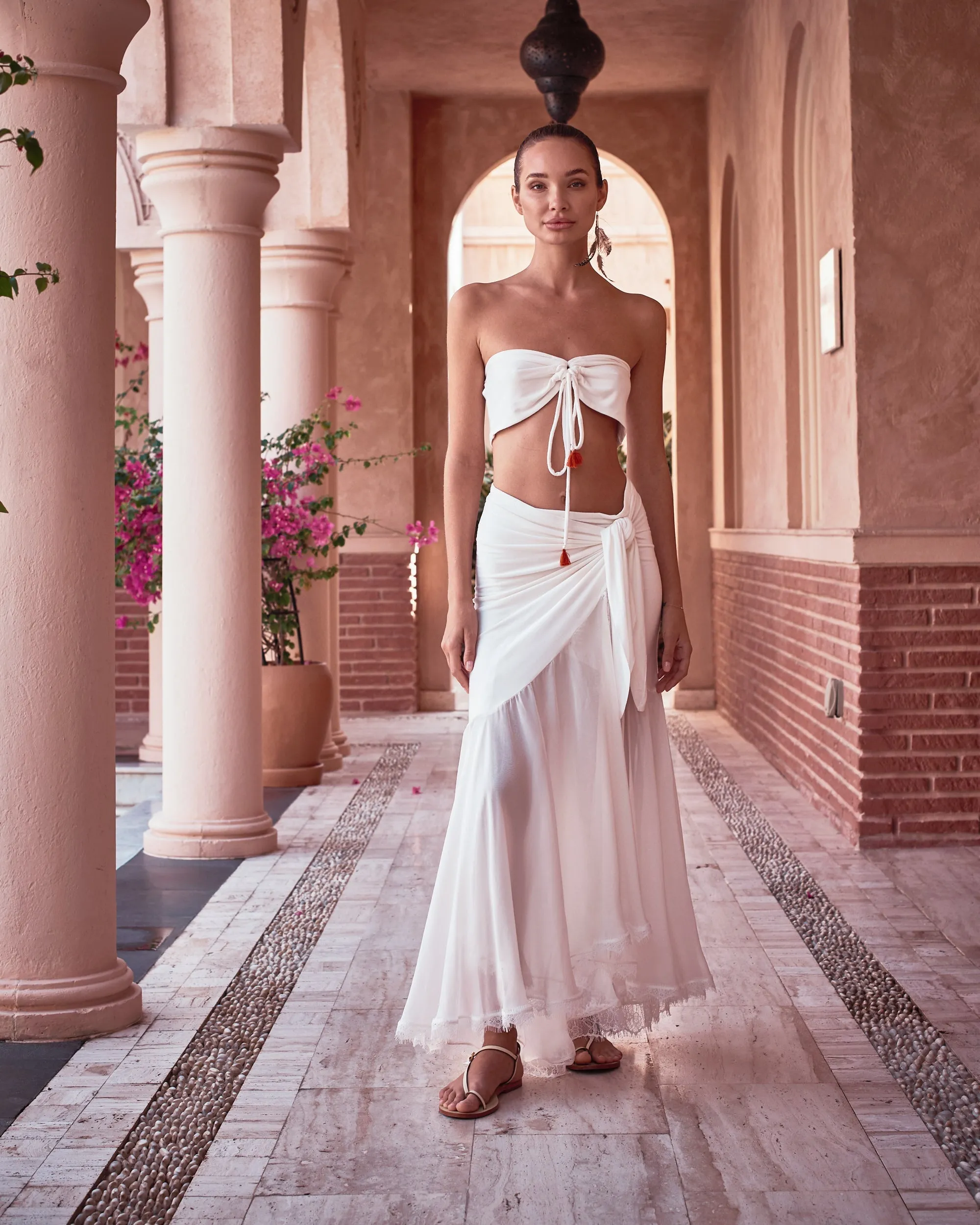 White Modal Jersey Bandeau Top
