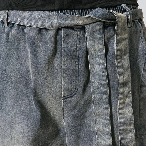 WLS Oleno Harem Denim Pants Dirty blue