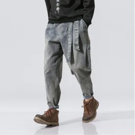 WLS Oleno Harem Denim Pants Dirty blue