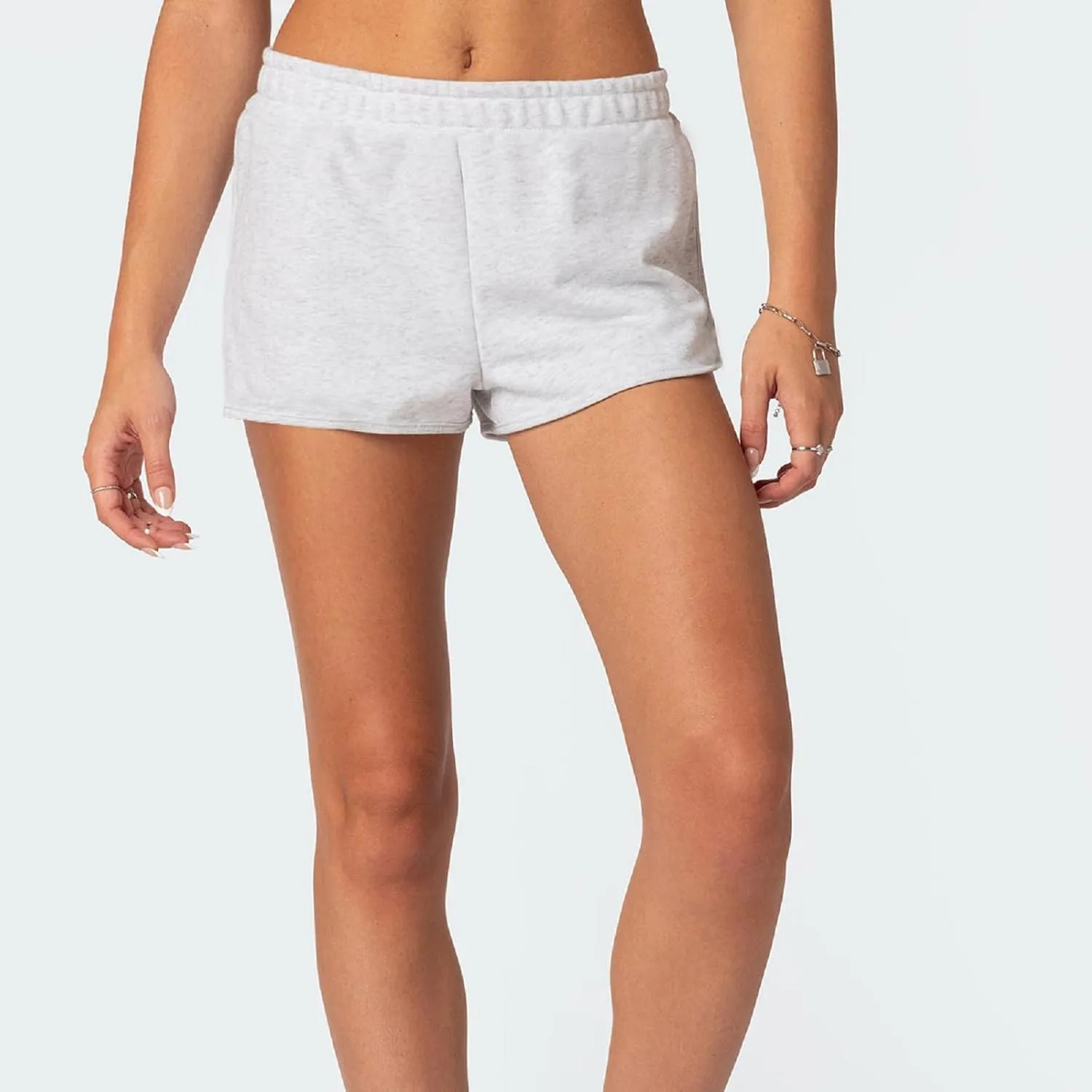 Women Low Rise Sweat Shorts Casual Y2k Drawstring Low Waisted Athletic Shorts Summer Cute Lounge Running Shorts