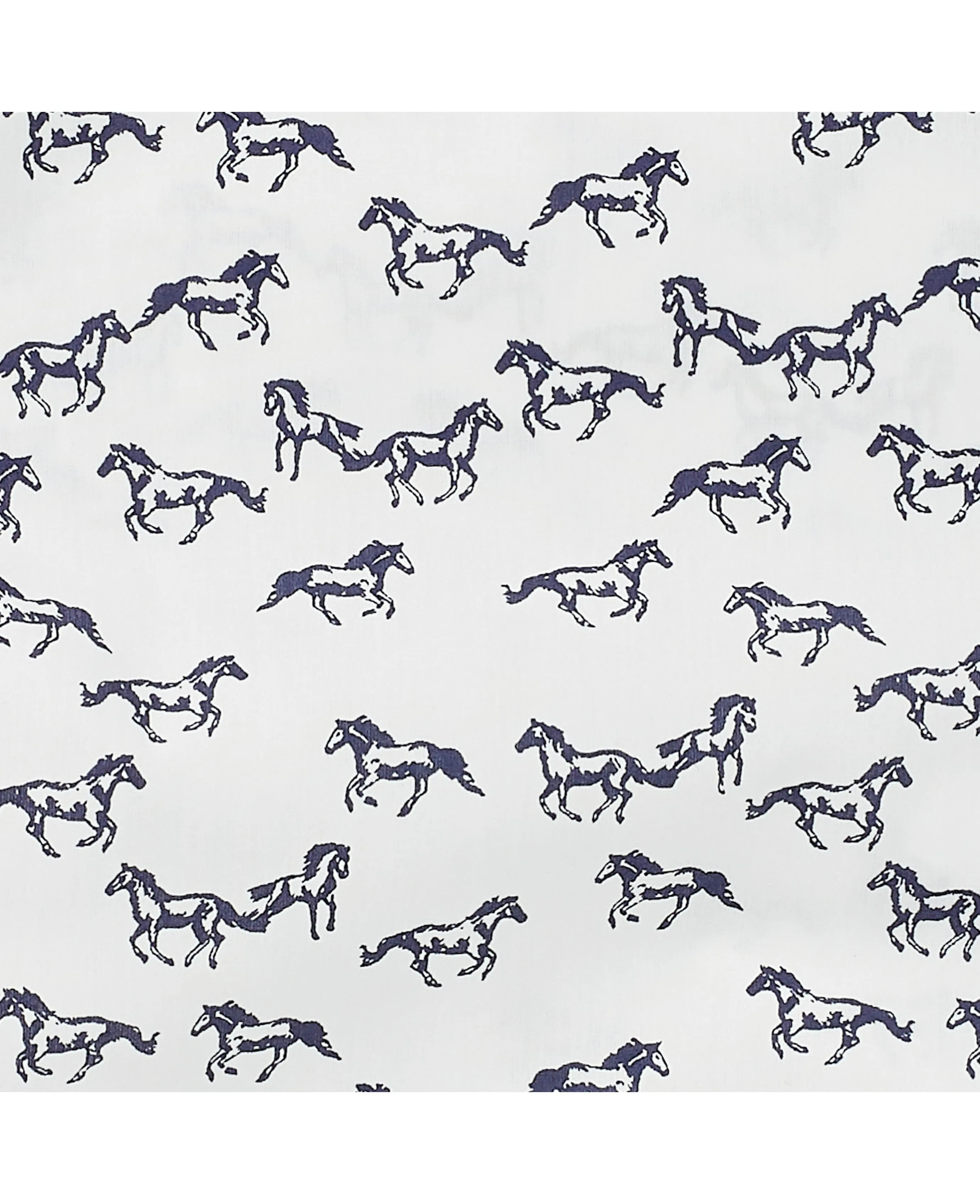 Women's Navy White Horse Print Lounge Shorts
